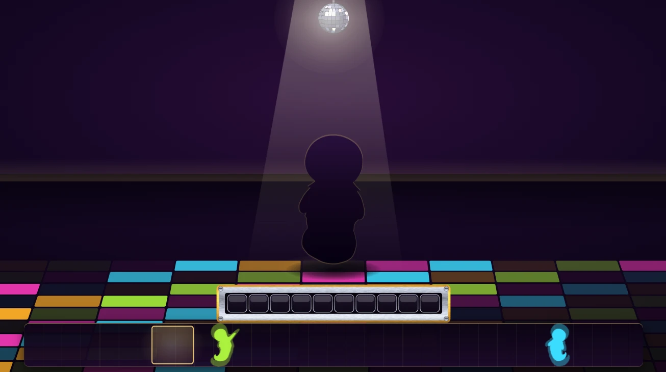 A max win spin on Disco Grubs by THUGGER, live on Stake.com. A mirrorball throws a spotlight down onto a lit dancefloor with the reel strip framed in gold.